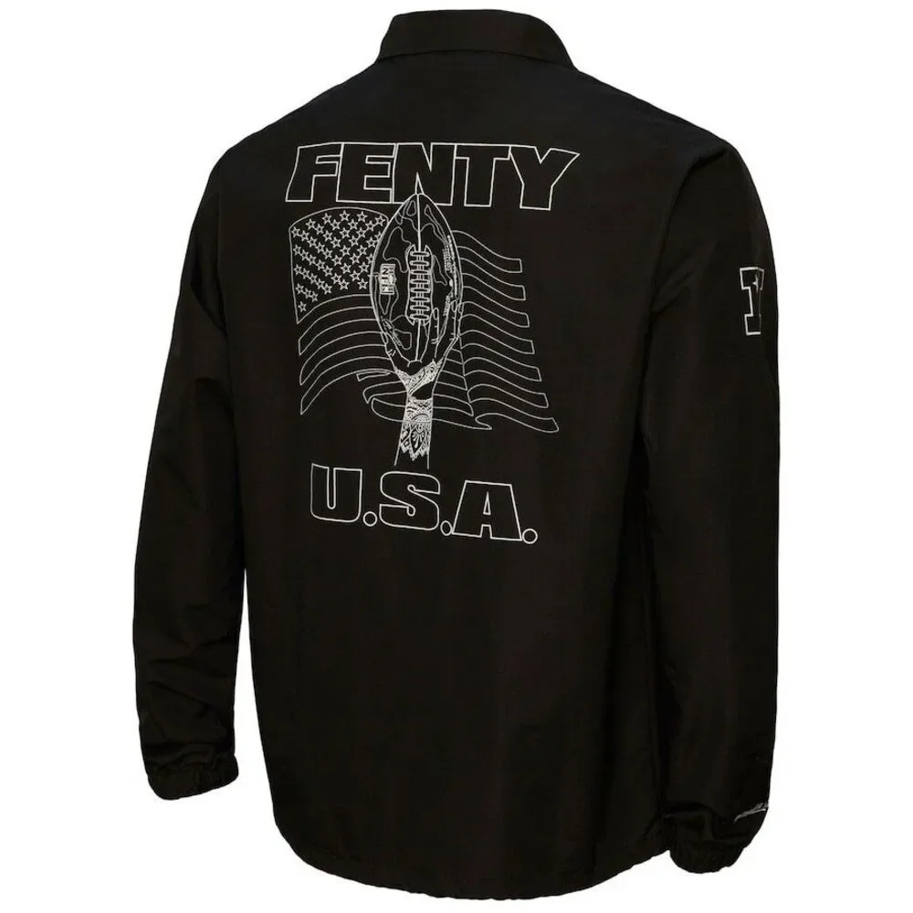 NWT FENTY Mitchel & Ness Unisex Super Bowl LVII Full-Snap Jacket Rihanna Size XL